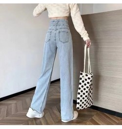 Oversized 5xl Baggy Wide Leg Jeans Spring Fall Fashion Streetwear Straight Trousers High Waist Casual Women's Denim Pantalone...