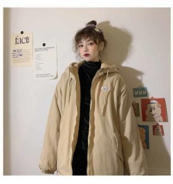 Women's Coat 2022 new style double-faced fall/winter new style lamb cashmere tooling coats female loose student hooded outwea...