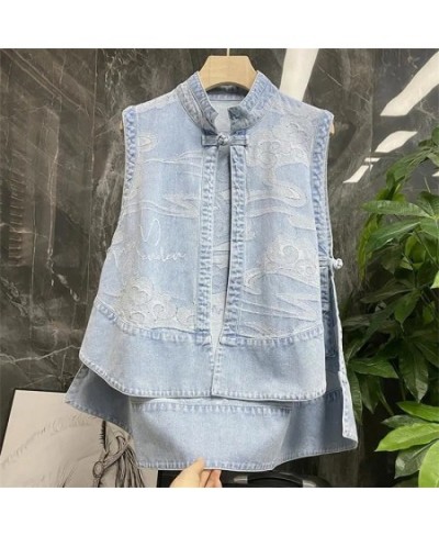 2023 Denim Vest Women's Net Printing Jacket TTrendy Fashion Infrared Wear Loose Summer Thin Section Outer Tops TH1337 $41.82 ...