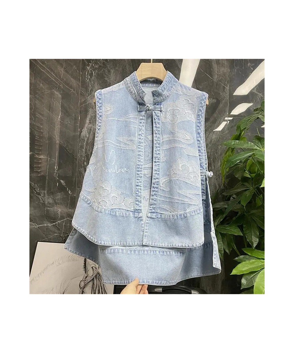 2023 Denim Vest Women's Net Printing Jacket TTrendy Fashion Infrared Wear Loose Summer Thin Section Outer Tops TH1337 $41.82 ...