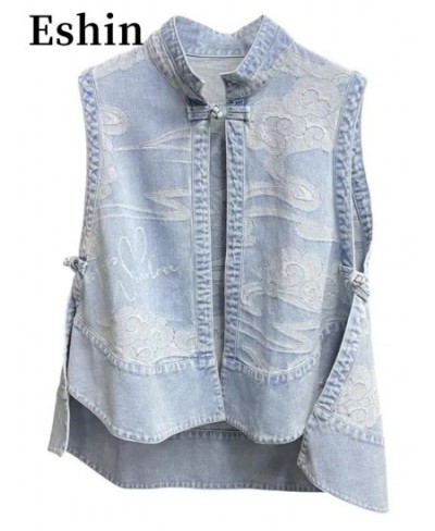 2023 Denim Vest Women's Net Printing Jacket TTrendy Fashion Infrared Wear Loose Summer Thin Section Outer Tops TH1337 $41.82 ...