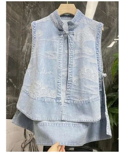 2023 Denim Vest Women's Net Printing Jacket TTrendy Fashion Infrared Wear Loose Summer Thin Section Outer Tops TH1337 $41.82 ...