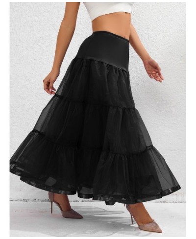 New Fashion Womens Ankle Length Petticoats Vintage Long Underskirt Crinoline Slips For Wedding Skin-Friendly S M L $35.17 - S...