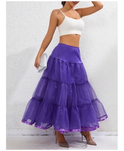 New Fashion Womens Ankle Length Petticoats Vintage Long Underskirt Crinoline Slips For Wedding Skin-Friendly S M L $35.17 - S...