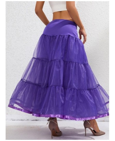 New Fashion Womens Ankle Length Petticoats Vintage Long Underskirt Crinoline Slips For Wedding Skin-Friendly S M L $35.17 - S...