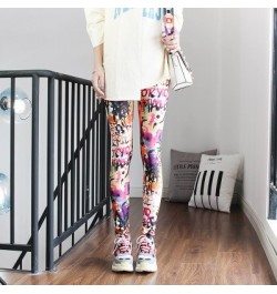 Women Leggings High Waist Cartoon Comic Beauty Print Trousers Soft Female Casual Elastic Pant $17.90 - Bottoms