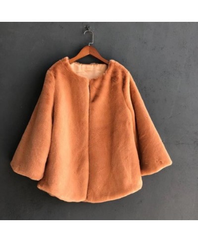 Winter Office Ladies Faux Fur Overcoat Solid Color Minimalist Simple Korean Style Loose Fur Coats Women Warm Outwear Fleece $...