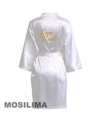 Wedding Party Team Bride Robe Kimono Satin Pajamas Bridesmaid Bathrobe SP610 $18.78 - Sleepwears