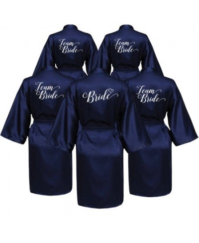 Wedding Party Team Bride Robe Kimono Satin Pajamas Bridesmaid Bathrobe SP610 $18.78 - Sleepwears