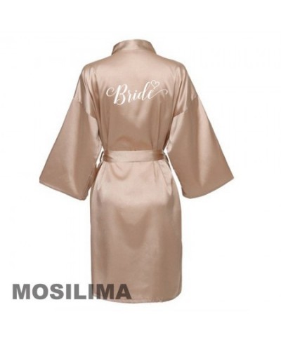 Wedding Party Team Bride Robe Kimono Satin Pajamas Bridesmaid Bathrobe SP610 $18.78 - Sleepwears