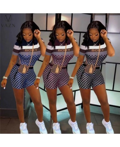 2022 INS Regular Shirt&Short Casual Free Suitable Tracksuits Round Neck Short Sleeve + Short Pants Slim Women 2 Piece Set $35...