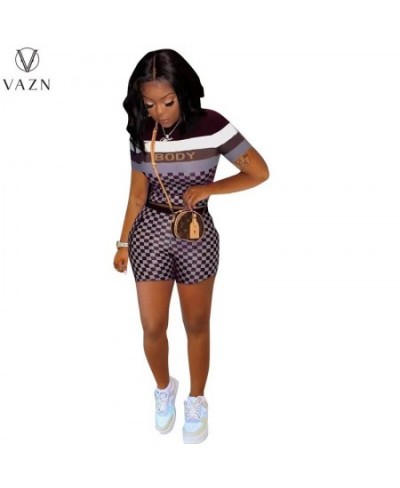 2022 INS Regular Shirt&Short Casual Free Suitable Tracksuits Round Neck Short Sleeve + Short Pants Slim Women 2 Piece Set $35...