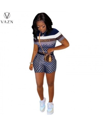 2022 INS Regular Shirt&Short Casual Free Suitable Tracksuits Round Neck Short Sleeve + Short Pants Slim Women 2 Piece Set $35...