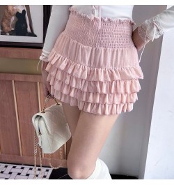 Y2k Aesthetic Kawaii Lace Mini Thin Skirts Women Sexy Pleated High Waist Skirt Summer Korean Fashion Chic Creamy Sweet Faldas...