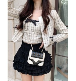 Y2k Aesthetic Kawaii Lace Mini Thin Skirts Women Sexy Pleated High Waist Skirt Summer Korean Fashion Chic Creamy Sweet Faldas...