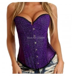 Purple Twinkle Burlesque Boned Overbust Outerwear Corset Bustier Sexy Costume S M L XL 2XL $32.19 - Underwear