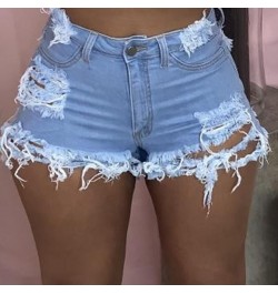 Fashion Sexy High Waist Ladies Denim Shorts 2023 Summer New Women's Ripped Hollow Out Hole Streetwear Plus Size Shorts Jeans ...