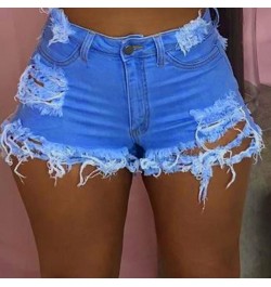 Fashion Sexy High Waist Ladies Denim Shorts 2023 Summer New Women's Ripped Hollow Out Hole Streetwear Plus Size Shorts Jeans ...