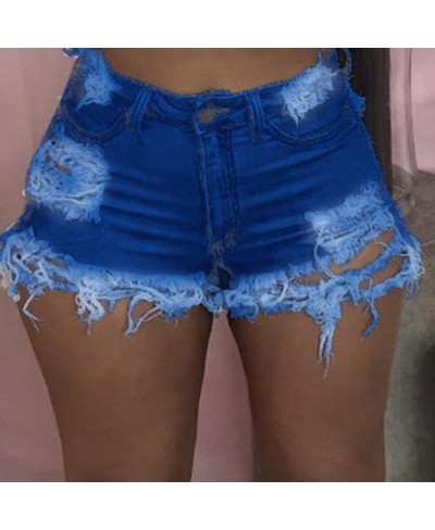 Fashion Sexy High Waist Ladies Denim Shorts 2023 Summer New Women's Ripped Hollow Out Hole Streetwear Plus Size Shorts Jeans ...