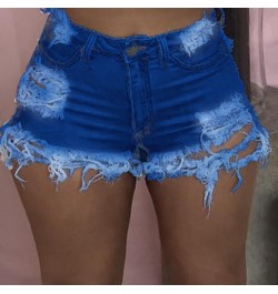 Fashion Sexy High Waist Ladies Denim Shorts 2023 Summer New Women's Ripped Hollow Out Hole Streetwear Plus Size Shorts Jeans ...