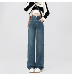 High-waisted Straight-leg Wide-leg Jeans Women's Loose Show Thin Drape Mopping Pants Ins High Street Trend Streetwear Baggy $...