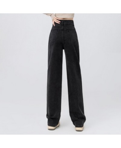 High-waisted Straight-leg Wide-leg Jeans Women's Loose Show Thin Drape Mopping Pants Ins High Street Trend Streetwear Baggy $...