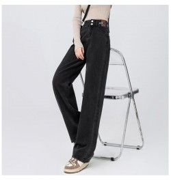 High-waisted Straight-leg Wide-leg Jeans Women's Loose Show Thin Drape Mopping Pants Ins High Street Trend Streetwear Baggy $...