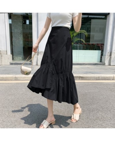 Skirts Womens Sweet Office Lady High Waisted Ruffles Jups Femme Summer New Fashion Japanese Style Skirt Female S1519 $40.83 -...