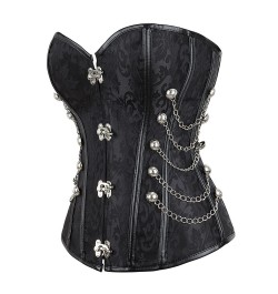 Leather Corset Steampunk Pirate Lingerie Burlesque Gothic Overbust Corsets Bustiers Top Vintage Black Brown Plus Size korsett...