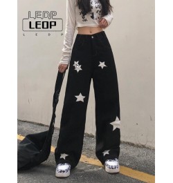 Y2K Retro Streetwear Star Pattern Black Jeans Ladies Gothic Punk Retro Print Casual Pants Loose Comfortable Ladies Jeans $38....