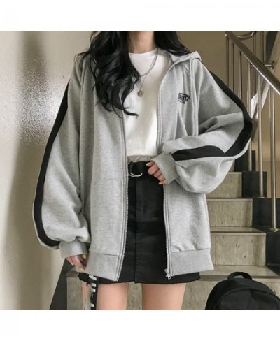 Oversized Hoodies Zip Up Hooded Sweatshirt Woman 2023 Spring Autumn Long Sleeve Tops Zipper Coat Korean BF Style Sweatshirts ...