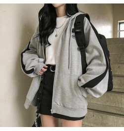 Oversized Hoodies Zip Up Hooded Sweatshirt Woman 2023 Spring Autumn Long Sleeve Tops Zipper Coat Korean BF Style Sweatshirts ...