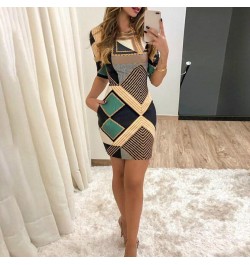 Female Summer Dresses Women's Dress Short Sleeve Dresses Elegant Printed Women Clothing Casual Dress Sexy Bodycon O-Neck $28....