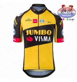 Jumbo Visma 2022 Kid Cycling Jersey Set Breathable Shorts Fluorescent Green Children Bike Clothing Boy Girls Summer Bicycle $...