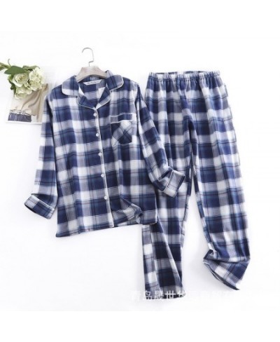 2023 Spring Autumn Women Casual Plaid Pajama sets Female 100% Cotton Sleepwear suit Women Turn-down Collar Shirt & Pants $50....