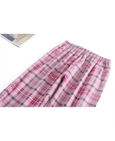 2023 Spring Autumn Women Casual Plaid Pajama sets Female 100% Cotton Sleepwear suit Women Turn-down Collar Shirt & Pants $50....