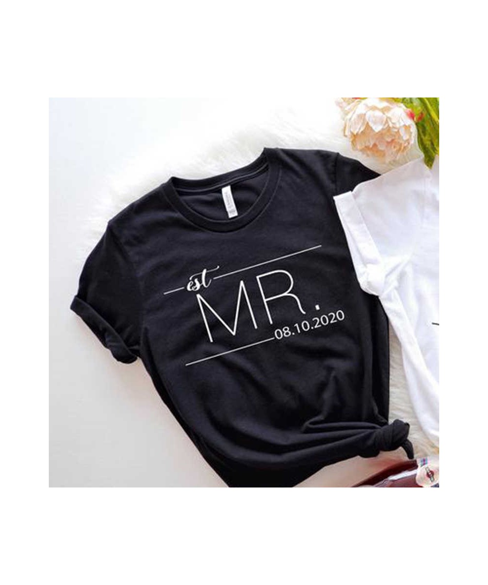 MR MRS Shirts Women Valentine Lover Stylish T-shirt Aesthetic Streetwear Fashion Tshirt Girl Tops H7HE $21.29 - Tops & Tees