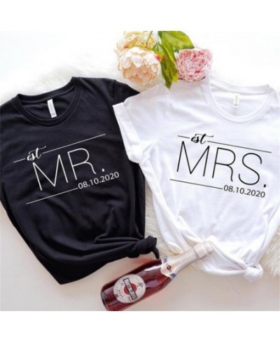 MR MRS Shirts Women Valentine Lover Stylish T-shirt Aesthetic Streetwear Fashion Tshirt Girl Tops H7HE $21.29 - Tops & Tees