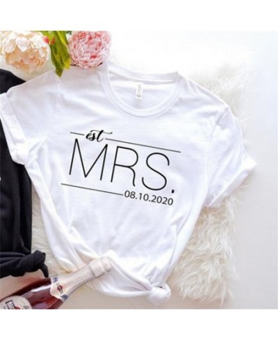 MR MRS Shirts Women Valentine Lover Stylish T-shirt Aesthetic Streetwear Fashion Tshirt Girl Tops H7HE $21.29 - Tops & Tees