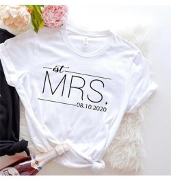 MR MRS Shirts Women Valentine Lover Stylish T-shirt Aesthetic Streetwear Fashion Tshirt Girl Tops H7HE $21.29 - Tops & Tees