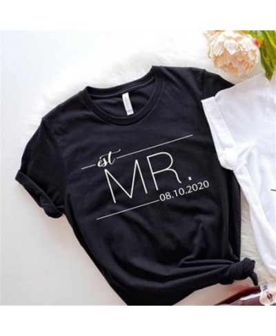 MR MRS Shirts Women Valentine Lover Stylish T-shirt Aesthetic Streetwear Fashion Tshirt Girl Tops H7HE $21.29 - Tops & Tees