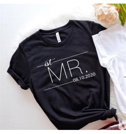 MR MRS Shirts Women Valentine Lover Stylish T-shirt Aesthetic Streetwear Fashion Tshirt Girl Tops H7HE $21.29 - Tops & Tees