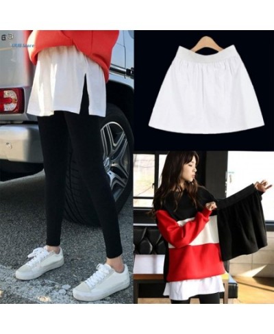 Women A-Line Shirt Extender Side Split Flare Hem Layering Top Sweep Slip Skirt $14.25 - Bottoms