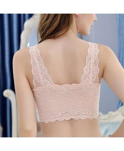 Female Lingerie Front Zip Women Lace Bra Top Push Up Full Cup Bralette Lady Seamless Wireless Bras Fashion Vest Gather $24.60...