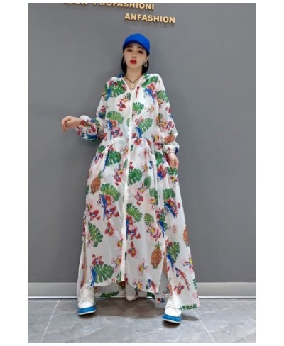 2023 Spring Summer New Fashion Sunscreen Wear Korean Thin Windbreaker Coat Dress Women ZXF1150 $73.09 - Dresses