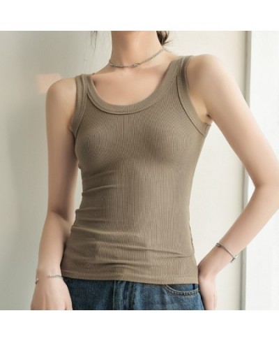 Women's Tank Top with Suspenders 2023 New Women Crop Tops Camis Slim Bottoms for Spring and Summer Sleeveless Outerwear $16.4...