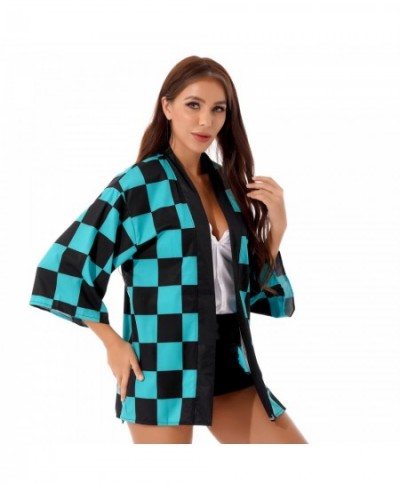 2023 Women Stylish Printing 3/4 Sleeve Kimono Robe Nightwear Cosplay Costume Anime Role Play Cardigan Shirt Outwear Tops $29....