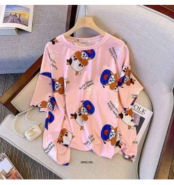 Plus Size 7XL 180KG Summer Women Sleepwear Sets For Women Cartoon Pajamas Short Sleeve tops and Shorts Femme Pajamas Set $40....