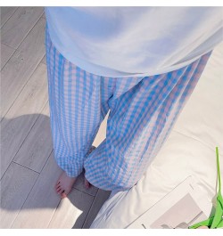 Sleep Bottoms Women Retro Plaid Harajuku Chic Breathable Autumn Fashion Sleepwear Ins Minimalist Homewear Lounge Basic Soft $...