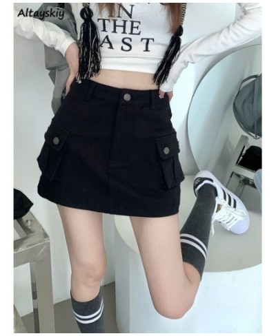 Skirts Women Retro Slim Sexy Design Simple Pure Ulzzang All-match Daily Streetwear Popular Safari Style Mini Faldas Summer $3...